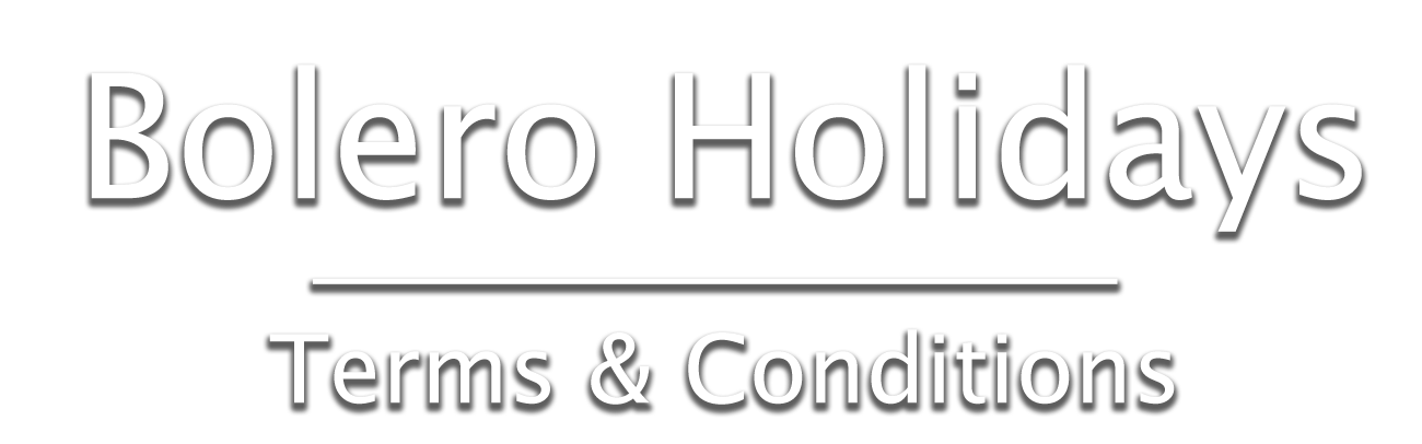 Bolero Holidays Terms and Conditions