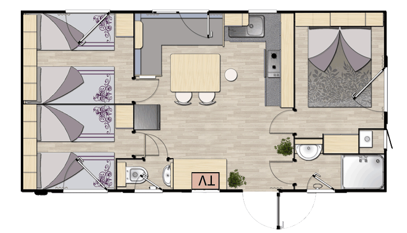 Torcello 3 Bedroom Mobile Home at Union Lido