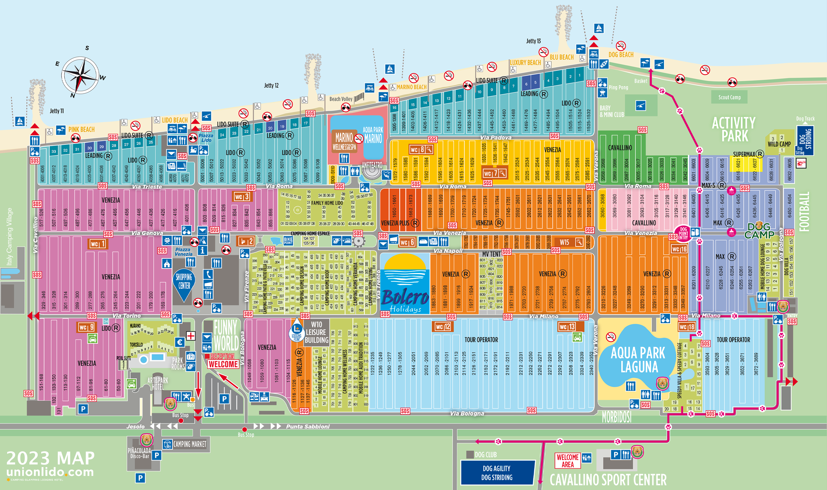 Union Lido Map